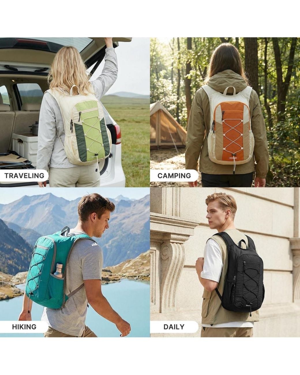 Gnuadz White 20l Camping Outdoor Packable Hiking Backpack