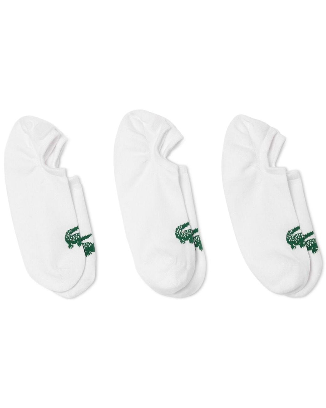 Lacoste White No Show Socks for men