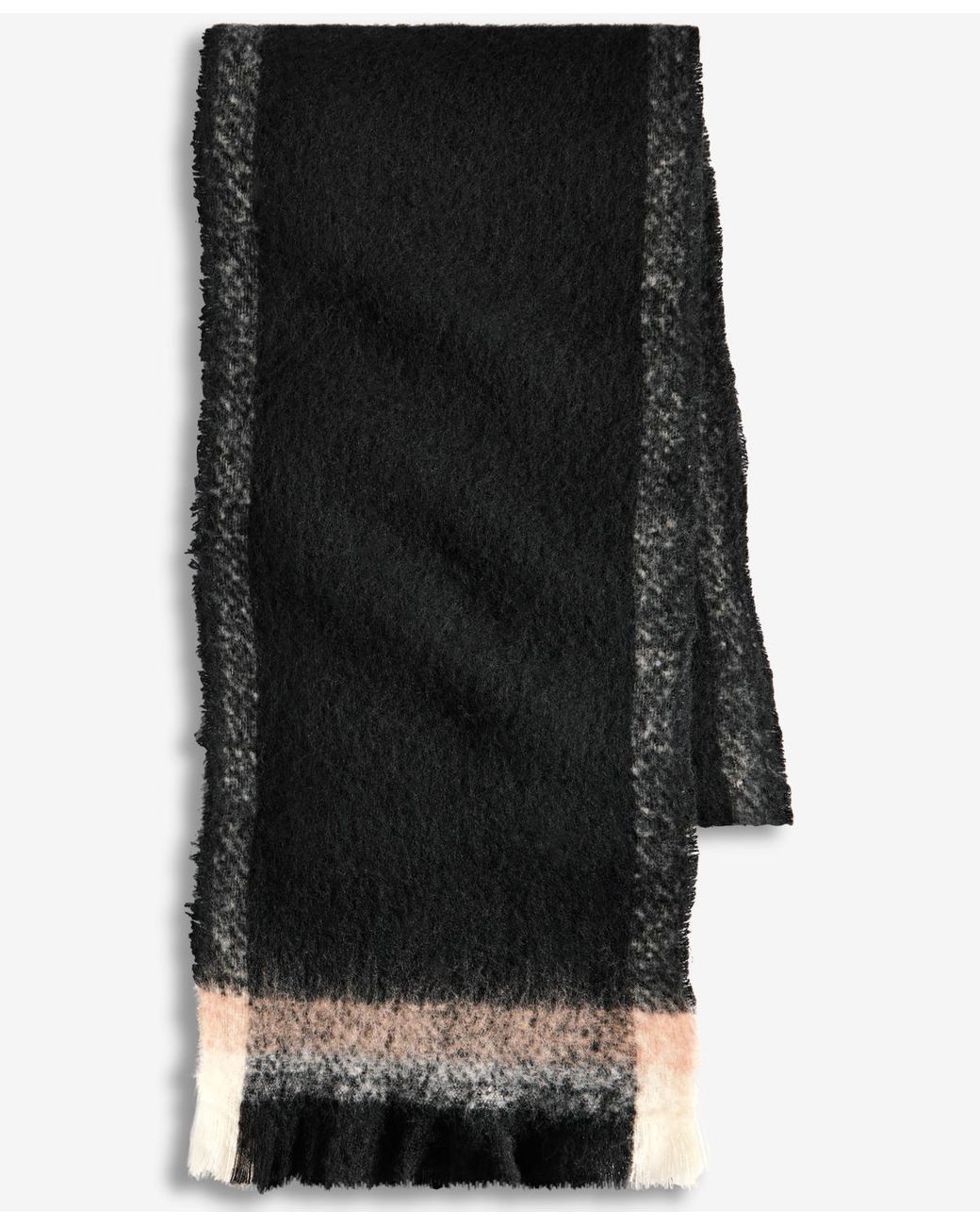 Style & Co. Black Bordered Blanket Wrap