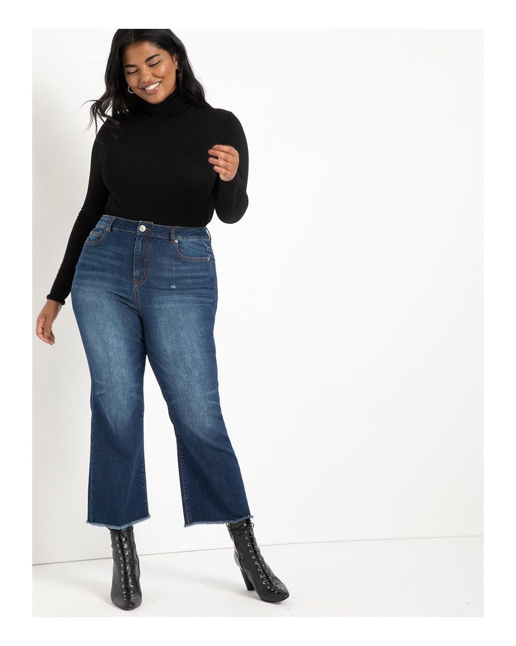 Eloquii Black Plus Size Layering Turtleneck