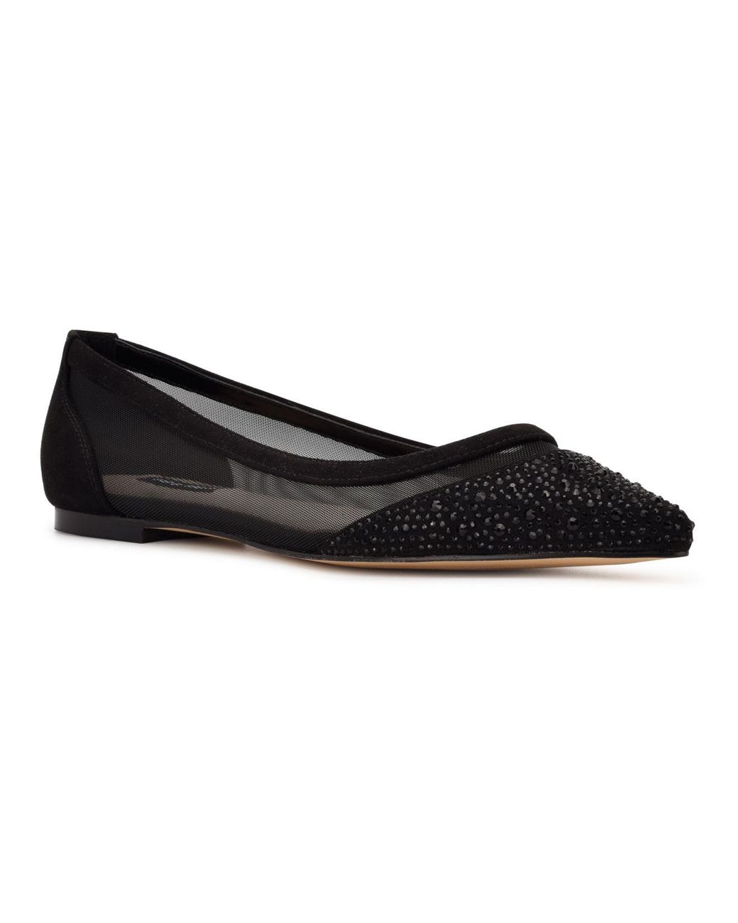 Nine West Bogus Pointy Toe Flats in Black | Lyst