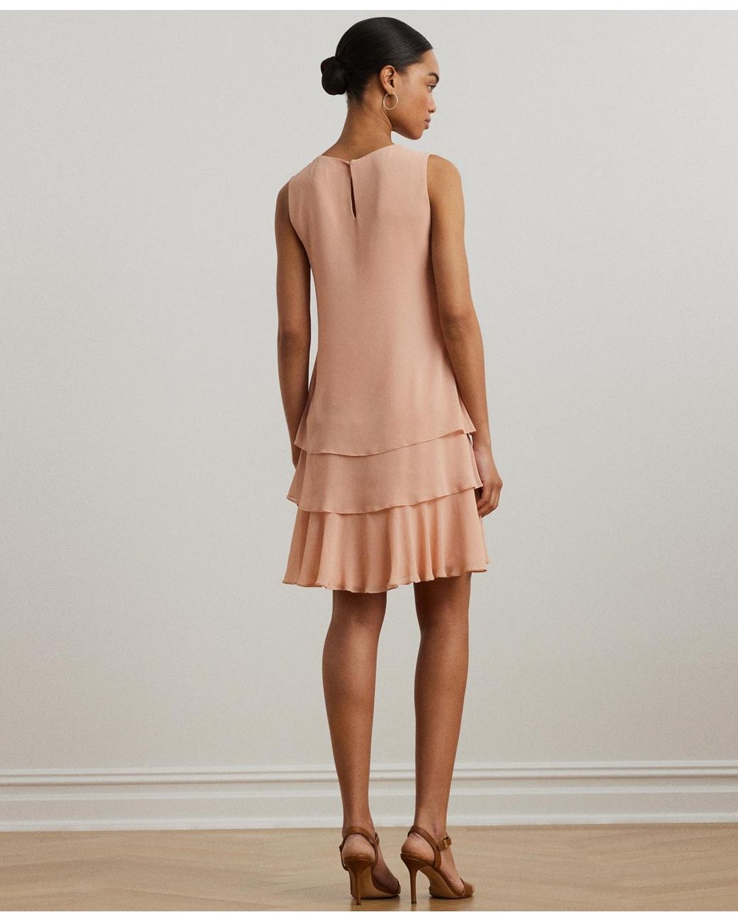 【Lauren Ralph Lauren】Crinkle ette Shift Dress New! LAUREN RALPH LAUREN Women's Crinkle Georgette Shift