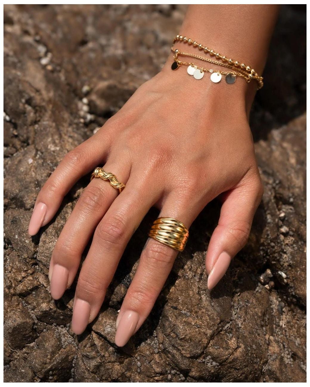 Zoe Lev Metallic Braided Twist Ring