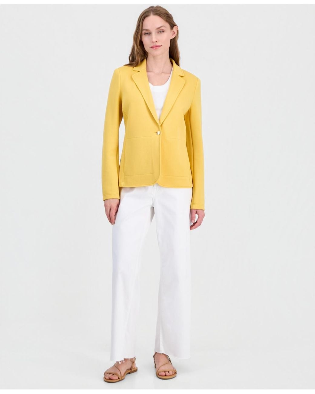 Nautica Yellow Single-button Blazer