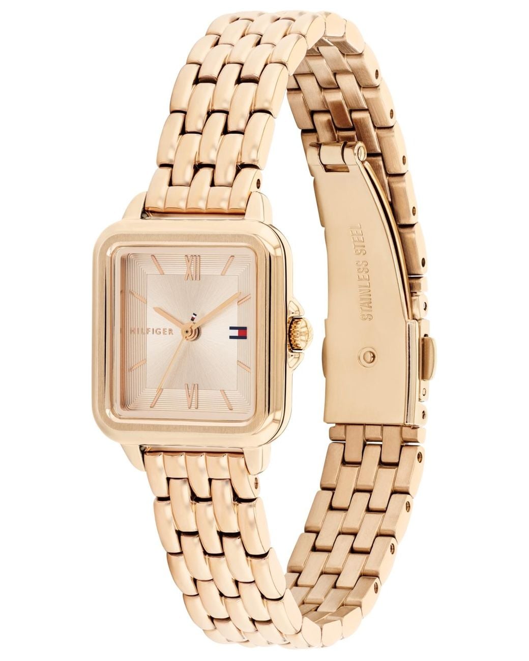 Tommy Hilfiger Metallic Quartz Rose Gold-tone Stainless Steel Bracelet Watch