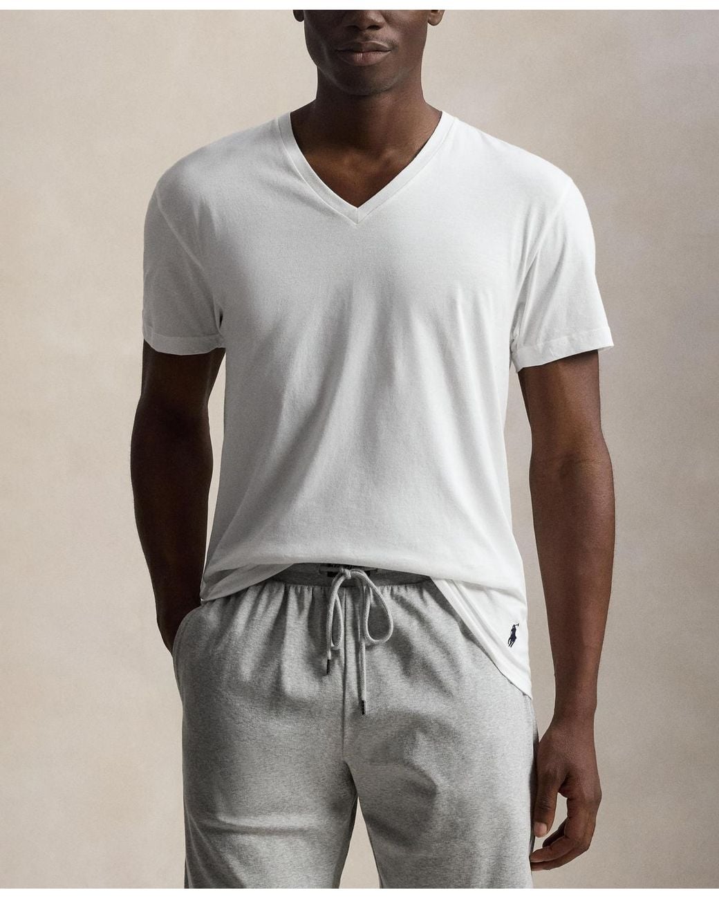 Polo Ralph Lauren Green 3-pack Classic Cotton V-neck Undershirts for men