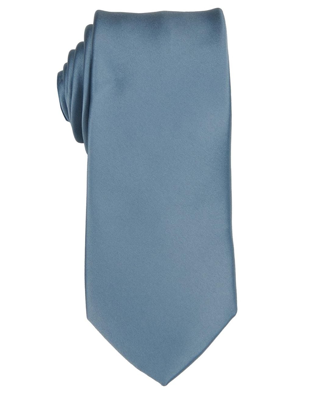 Con.struct Blue Satin Solid Tie for men