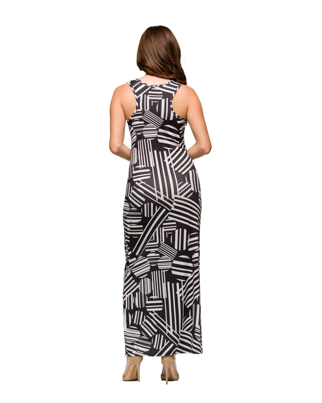 24seven Comfort Apparel Razorback Tank Casual Maxi Dress in White | Lyst