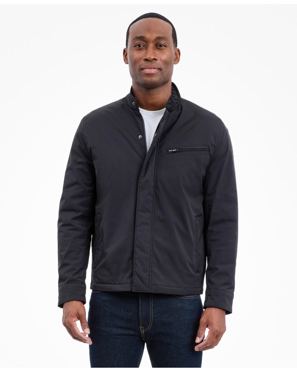 Michael Kors Blue Moto Jacket for men