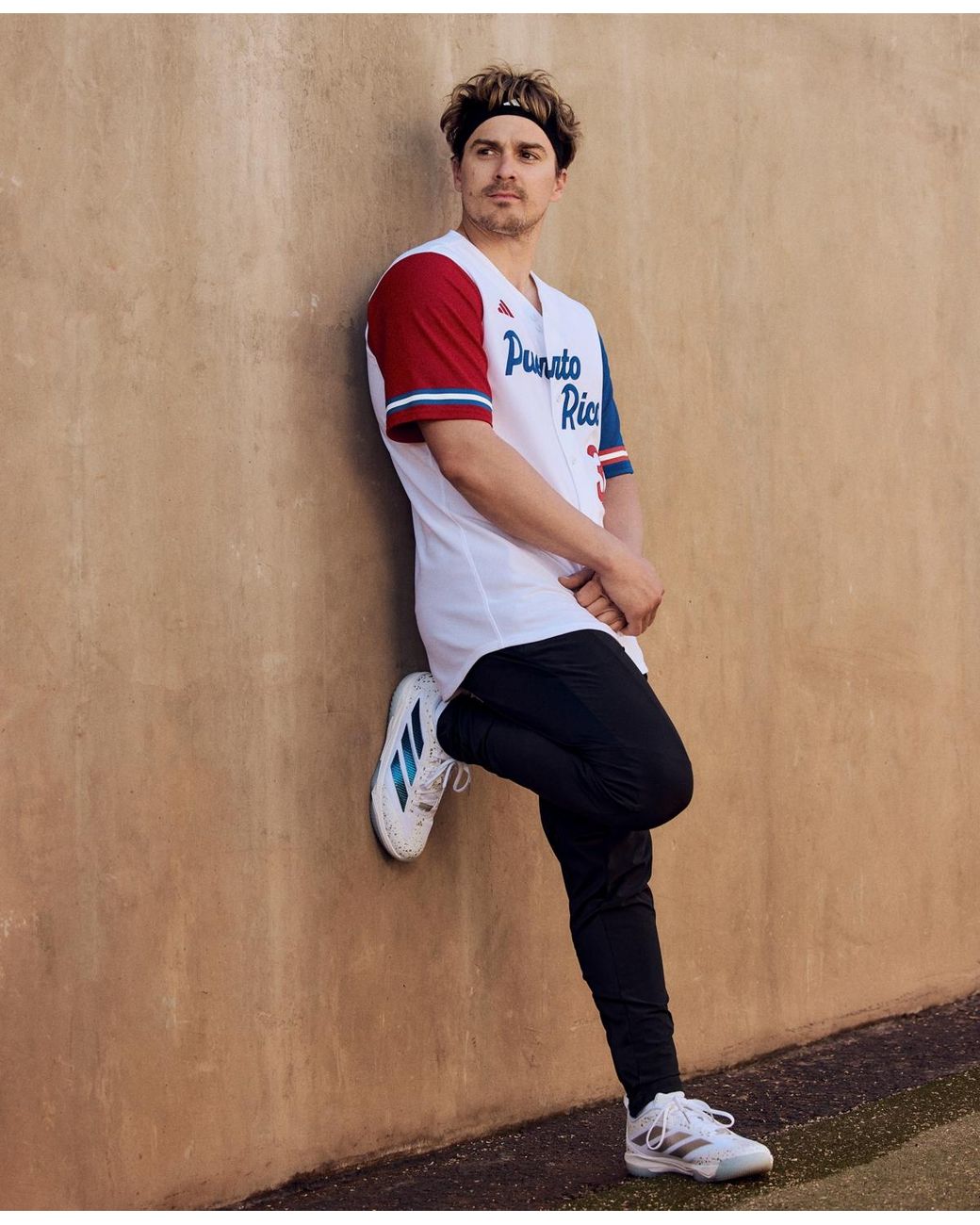 adidas Puerto Rico Colorblocked Baseball Shirt in Blue for Men | Lyst
