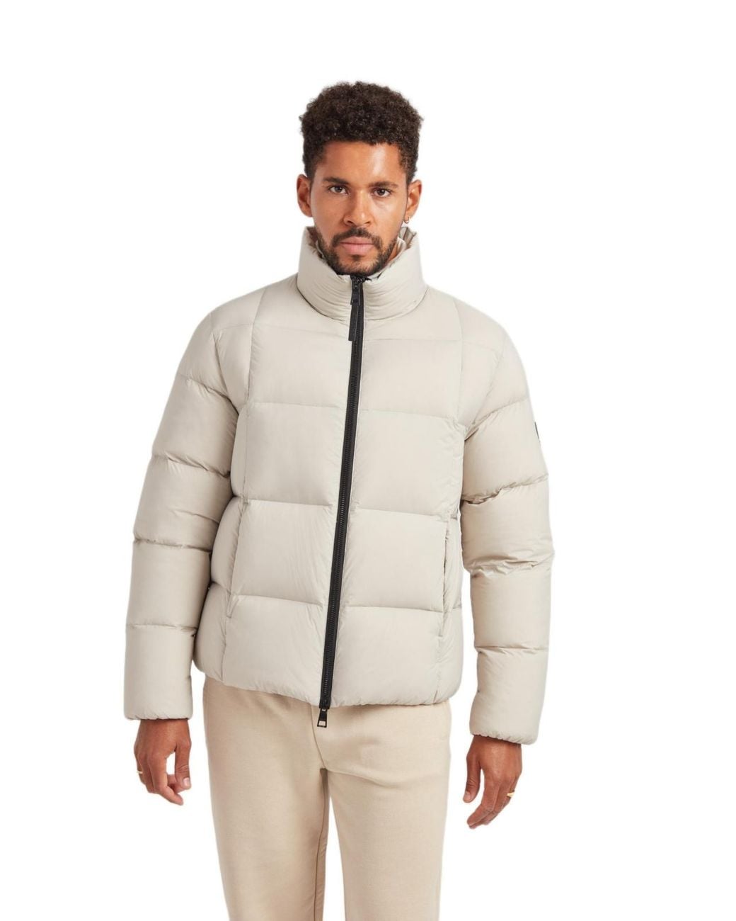 Jacket Natural Cloud Long Sleeve Puffer Racer Jacket for men