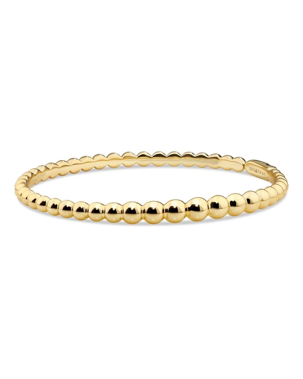 DEVATA Natural Beaded Ball Bangle Bracelet