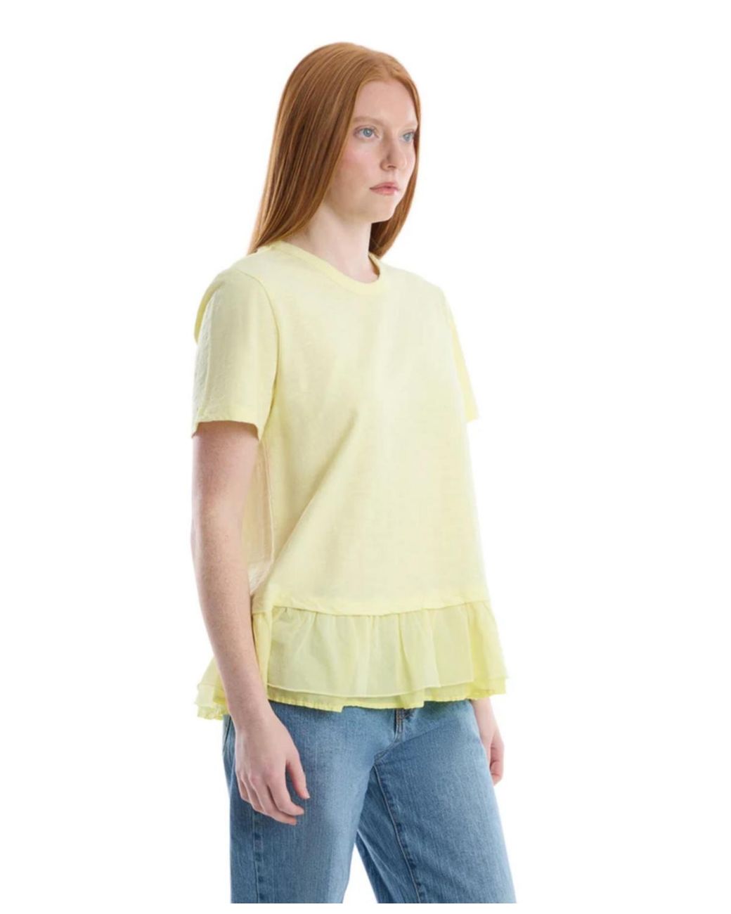 Wilt Green Short Sleeve Mixed Media Tee