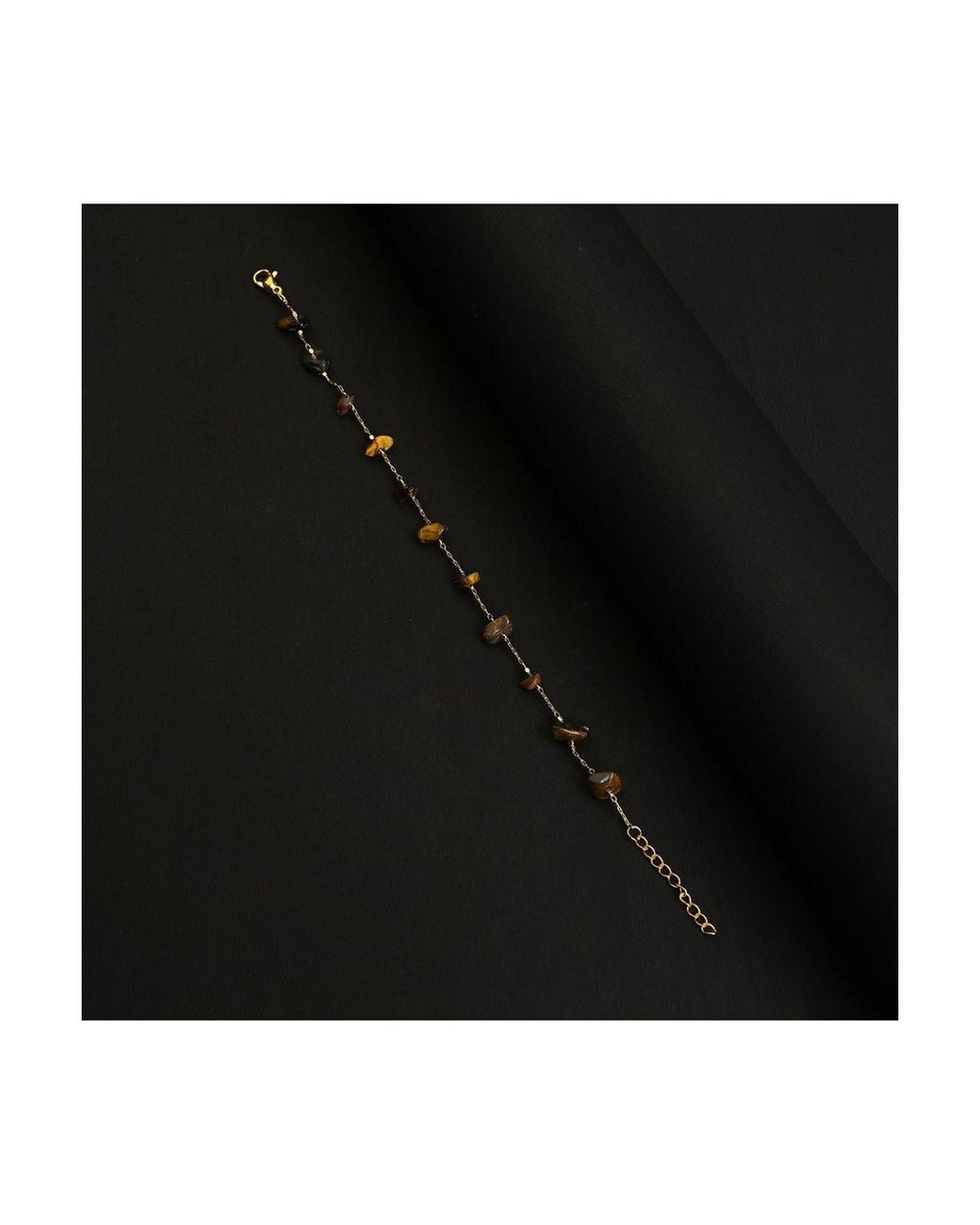 SOH Metallic Stone Chain Anklet