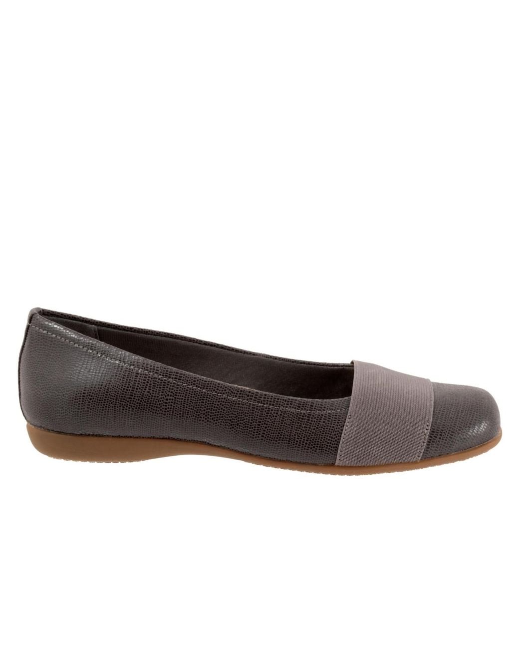 Trotters Gray Samantha Flat