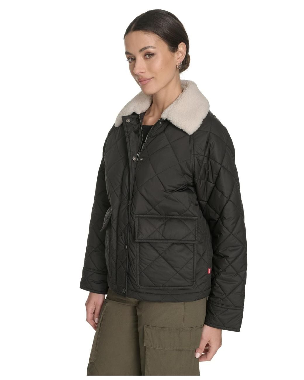 Levi's Black Regular Diamond Quilted Jacket