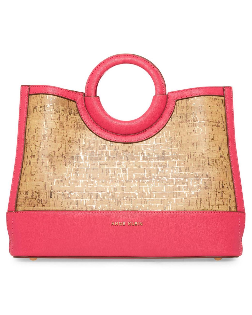 Anne Klein Cork Rounded Top Handle Satchel in Pink Lyst