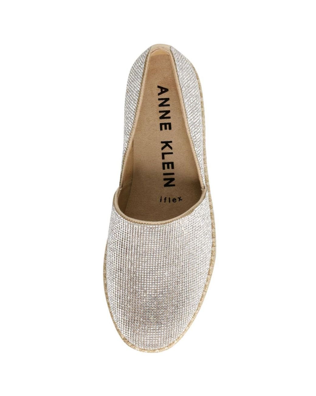 Anne Klein Kaily Crystal Espadrille Flats Lyst