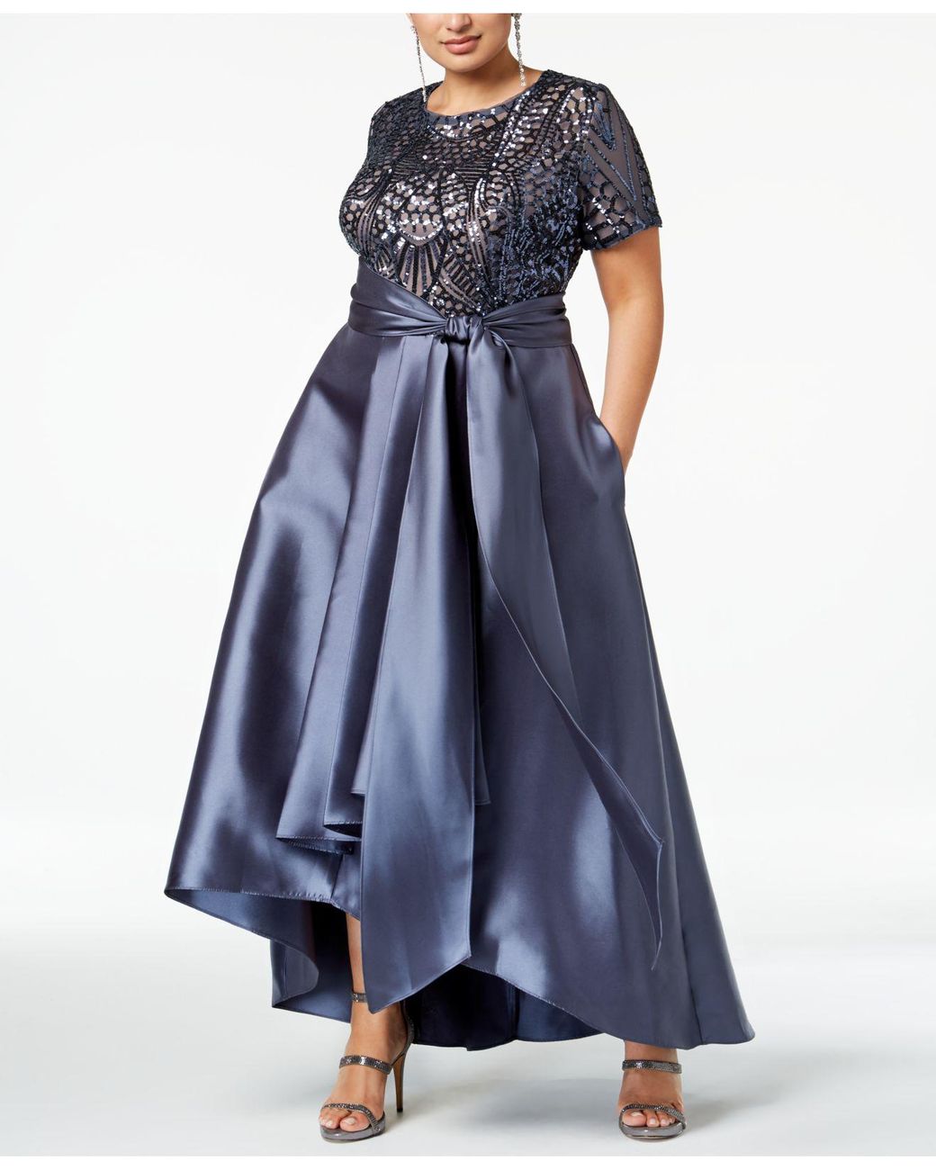 high low gown plus size