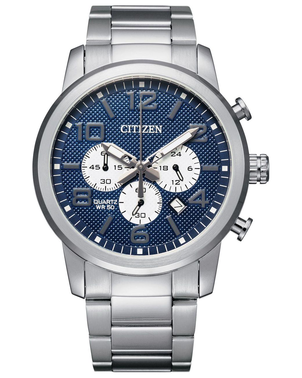 Citizen Quartz Chronograph Stainless Steel Bracelet Watch 42mm in
