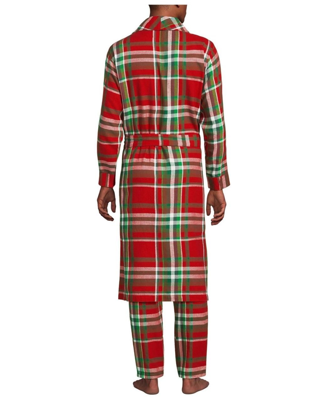 Lands' End Red Flannel Robe for men
