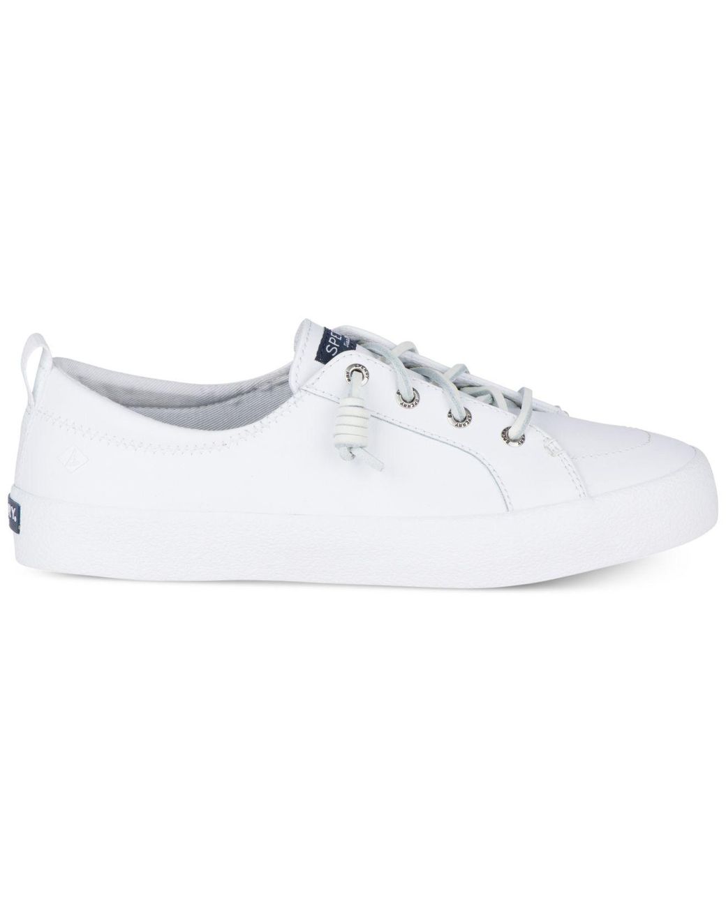 sperry crest vibe leather sneaker white