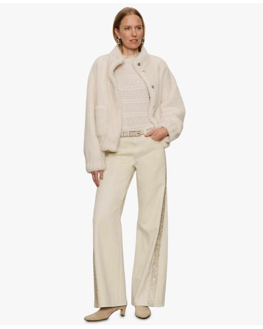 Sanctuary Natural Coco Button Snap Jacket