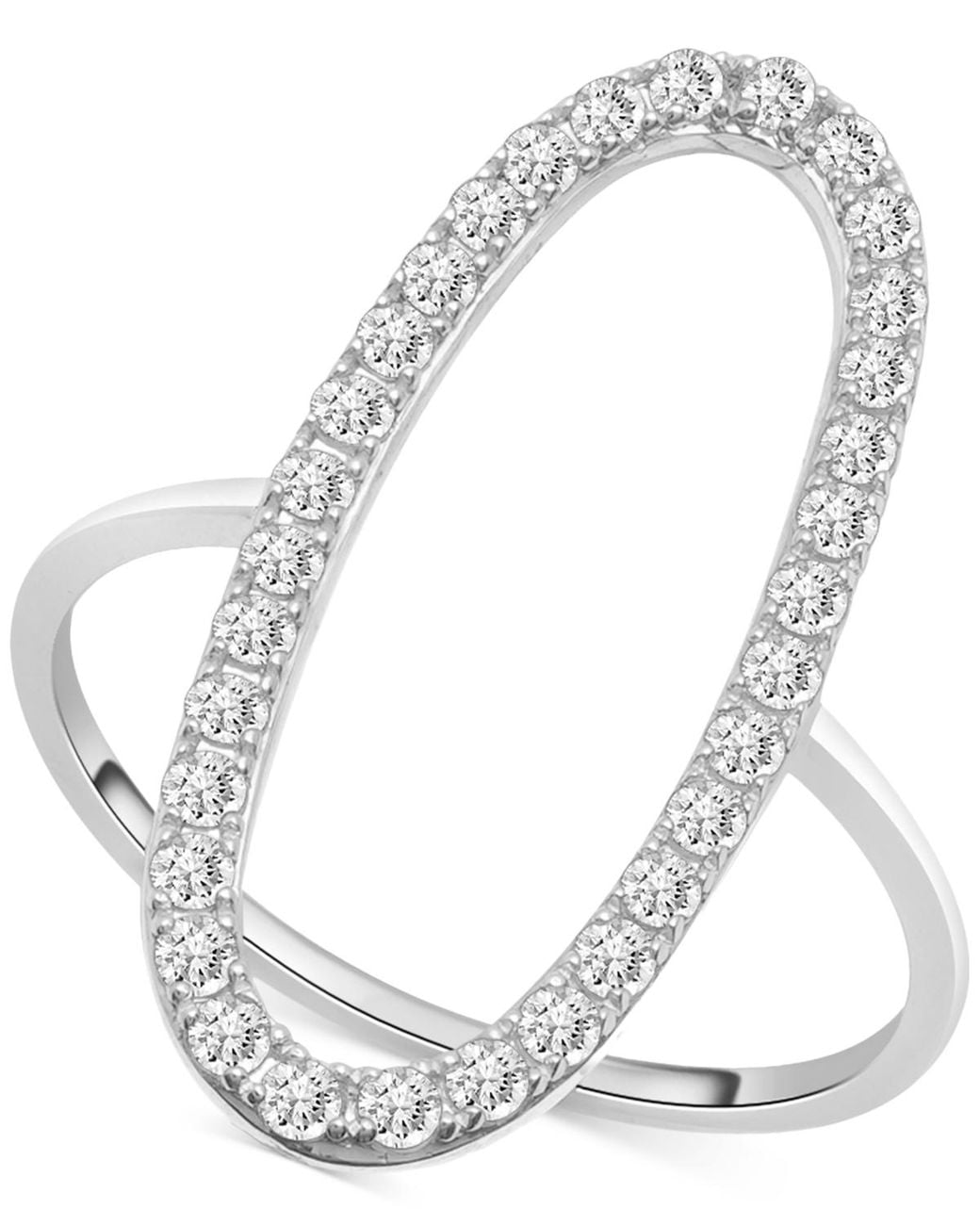 Wrapped in Love White Diamond Open Oval Statement Ring (1/2 Ct. T.w.