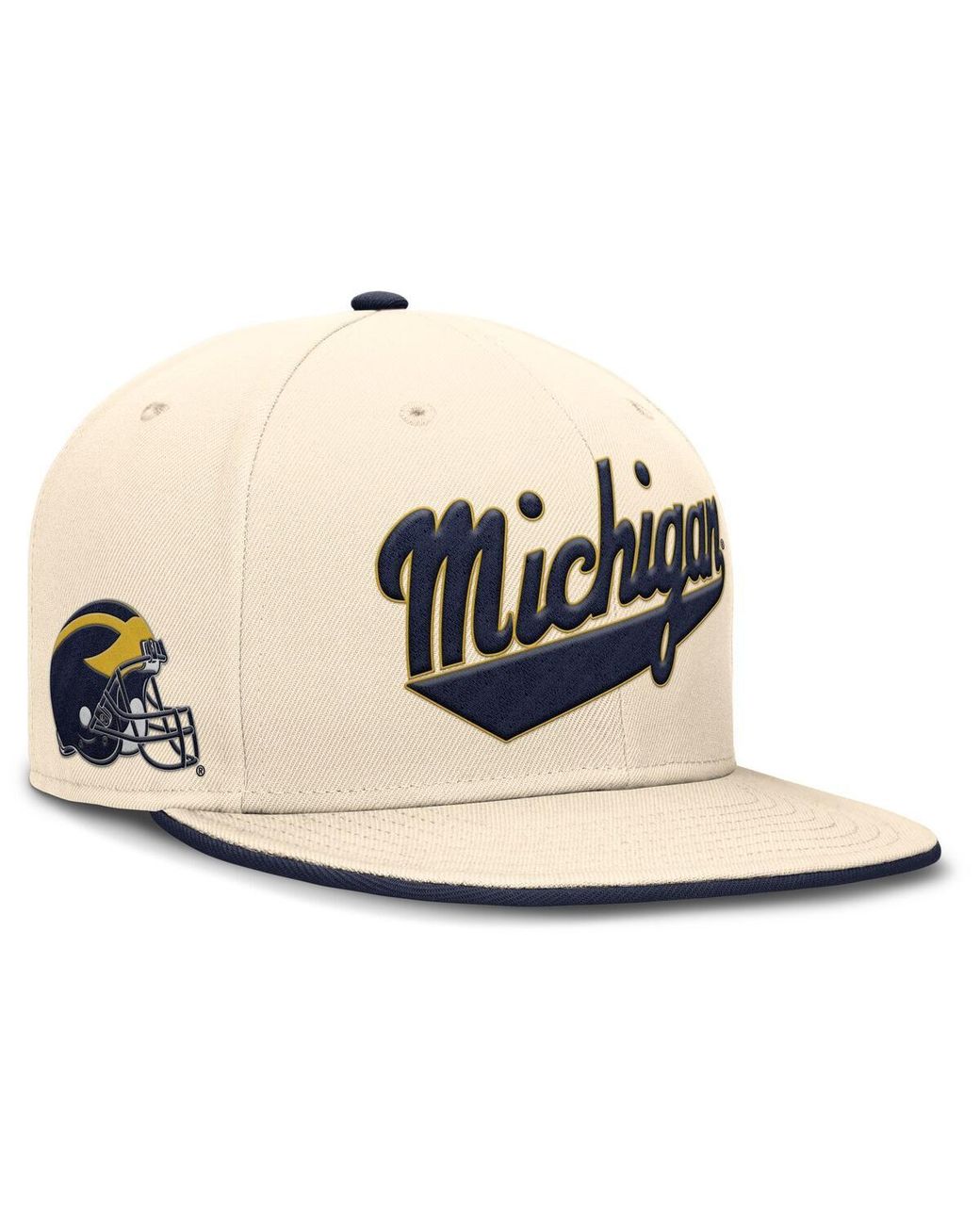 Nike Natural Michigan Wolverines Primetime True Performance Fitted Hat for men
