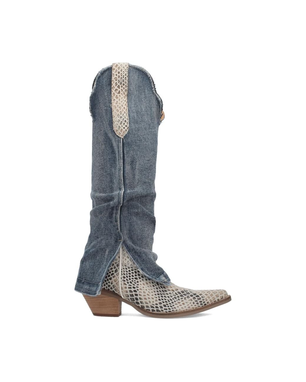 Dingo Blue Shabby Leather Boots