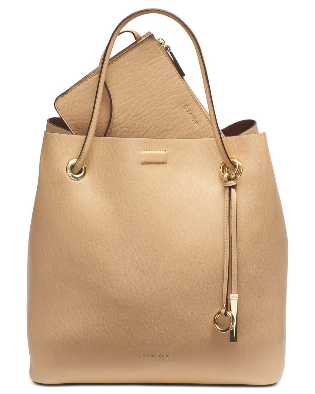 Calvin Klein Handbags Brown Leather Cotton ref.152894 - Joli Closet