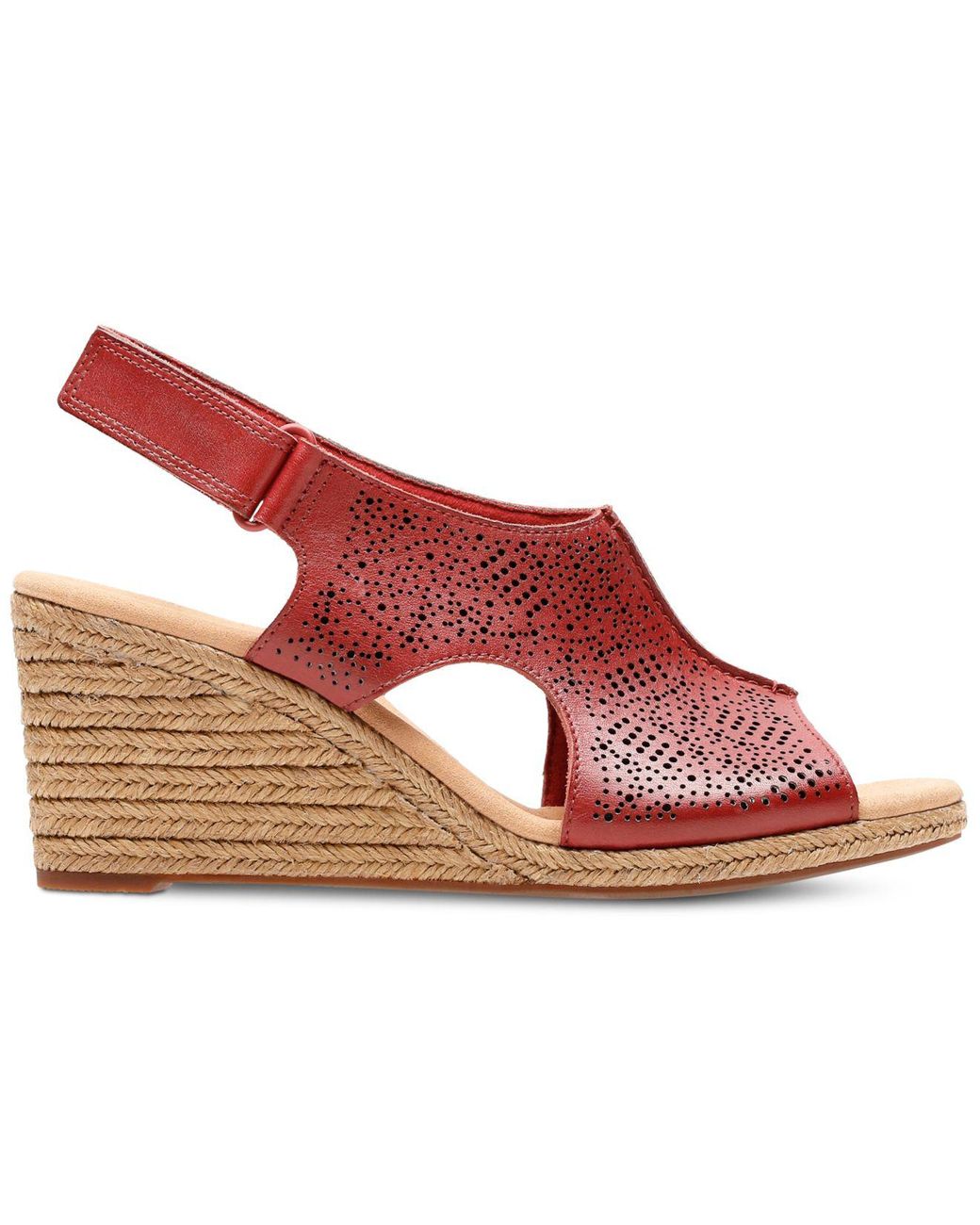 clarks red sandals