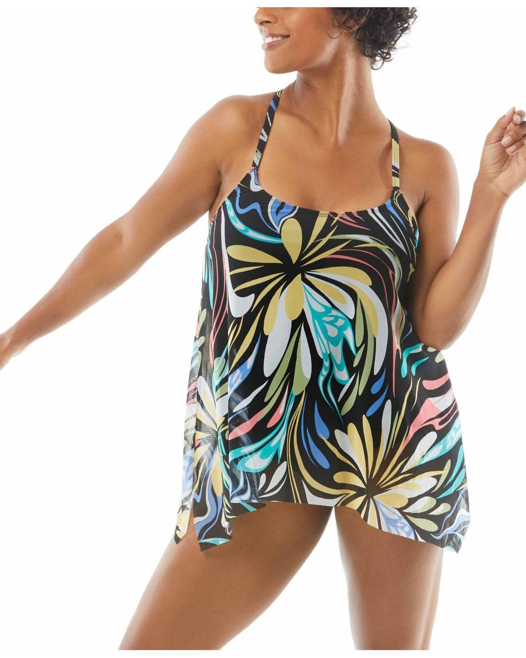 Coco Reef Current Mesh Bra Sized Tankini Top & Highwaist Bottoms Lyst