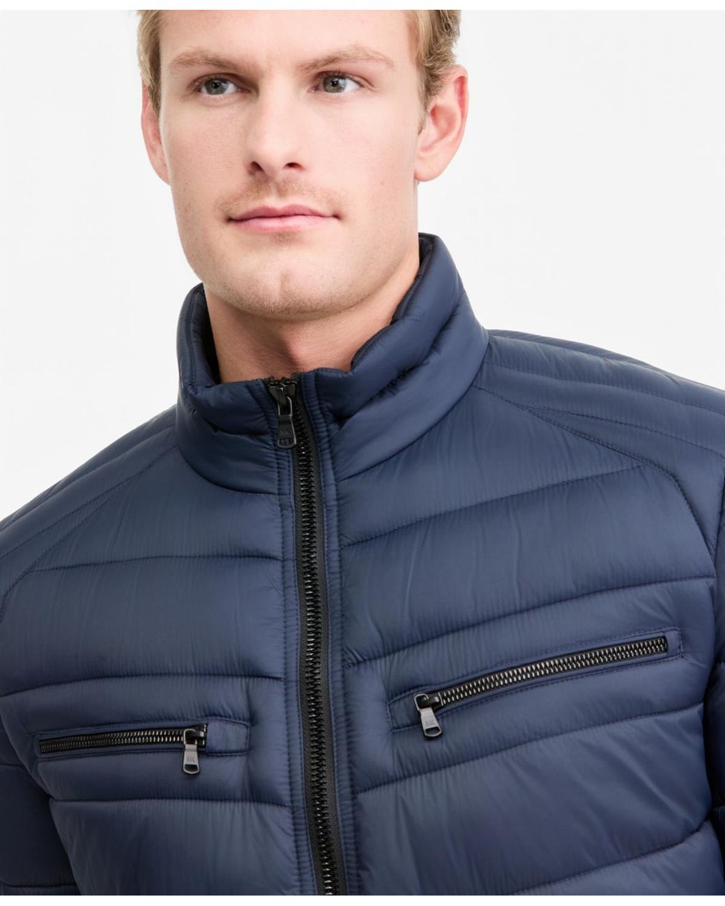 Michael Kors Blue Quilted Full-zip Puffer Jacket for men