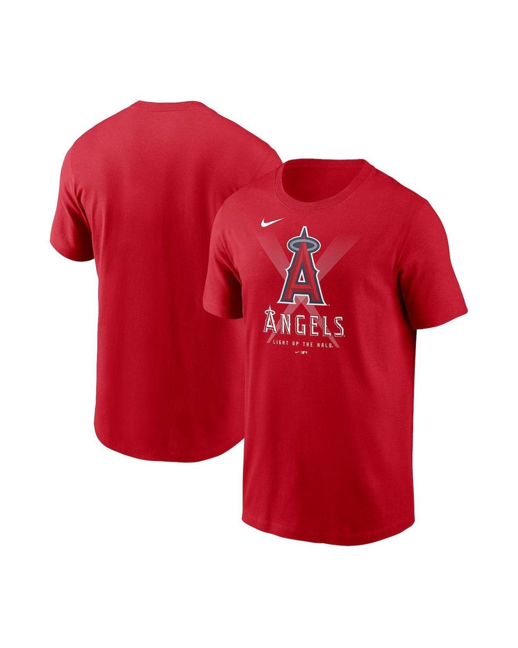 Nike Cotton Red Los Angeles Angels Light Up The Halo Local Team T-shirt ...