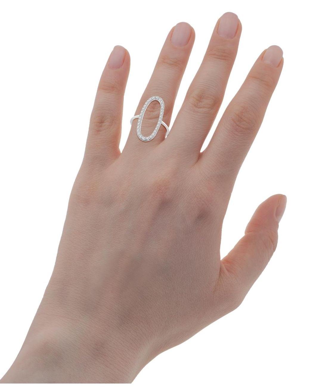 Wrapped in Love White Diamond Open Oval Statement Ring (1/2 Ct. T.w.