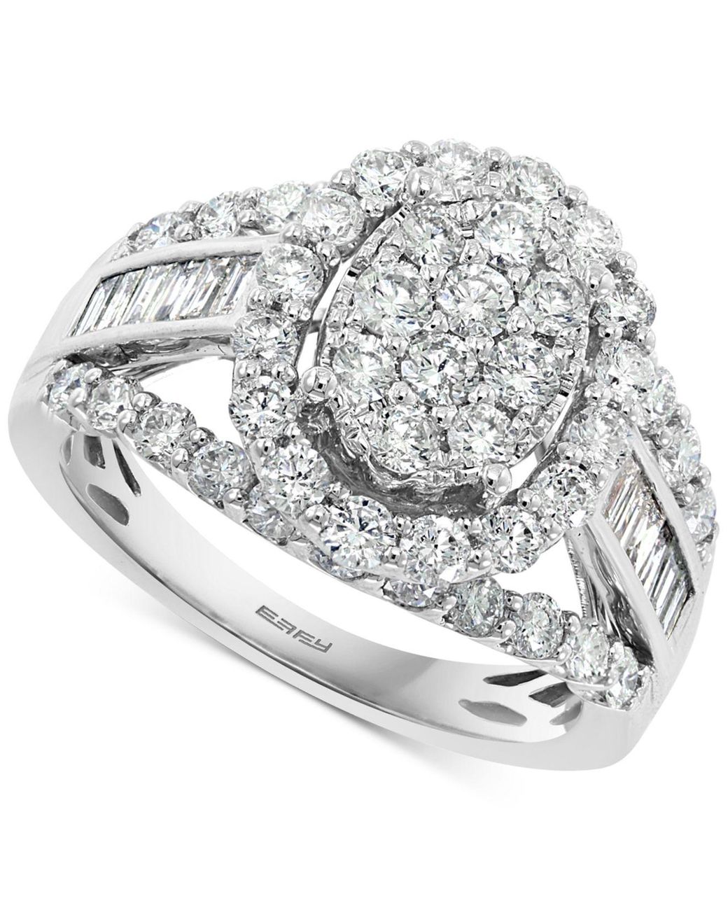Effy Effy® Diamond Cluster Ring (2 Ct. T.w.) In 14k White Gold in ...