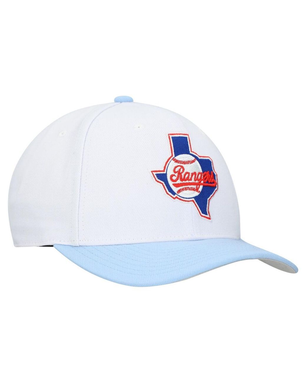 Mitchell & Ness White And Â Texas Rangers Basic Coop Pro Adjustable Hat