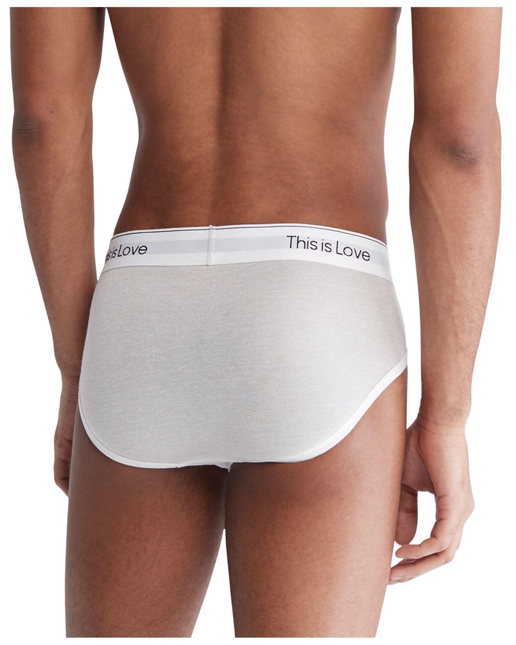 Calvin Klein Pride This Is Love Mesh Hip Brief Underwear in White