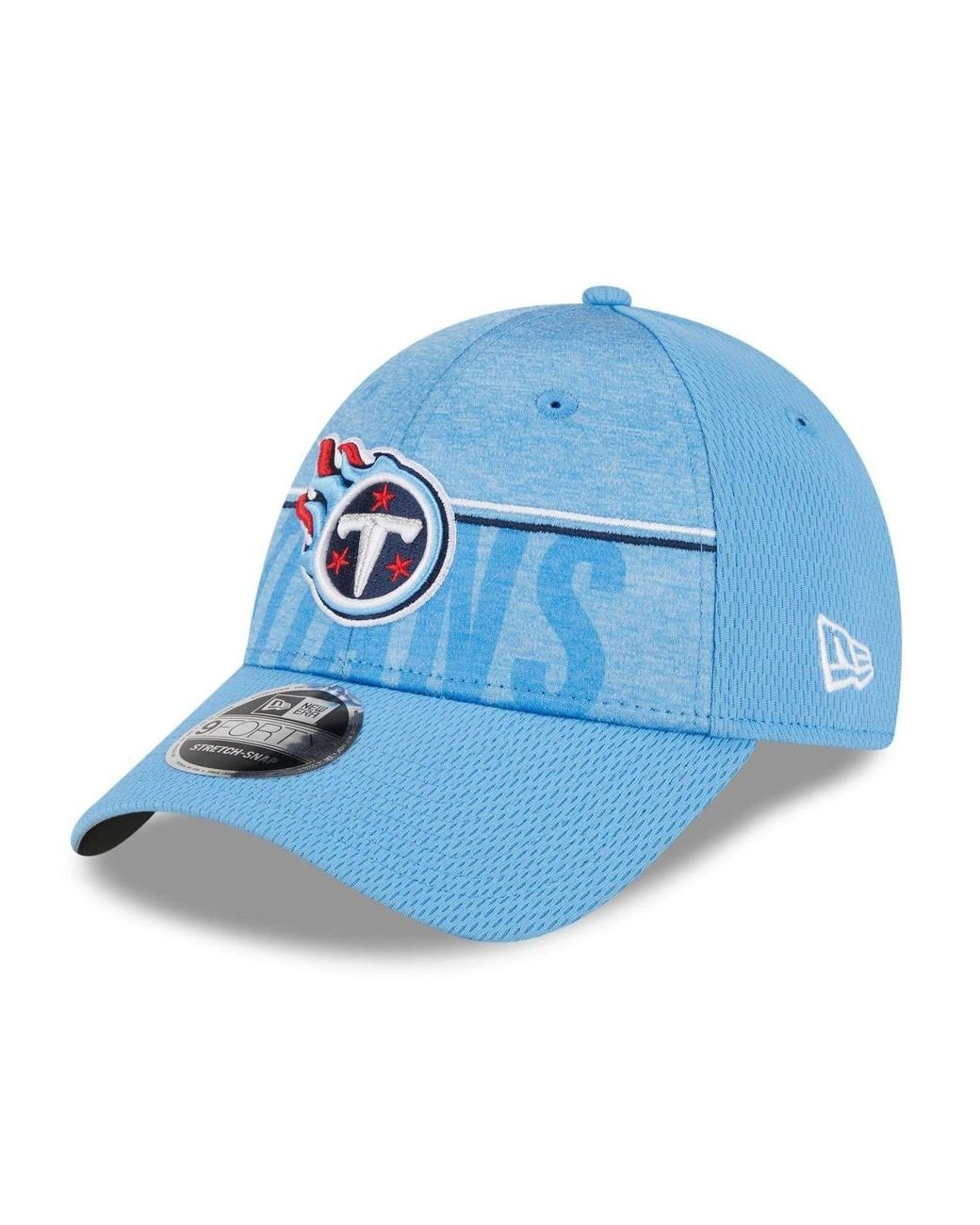 Men's New Era Light Blue Tennessee Titans 2023 NFL Training Camp Adjustable Visor