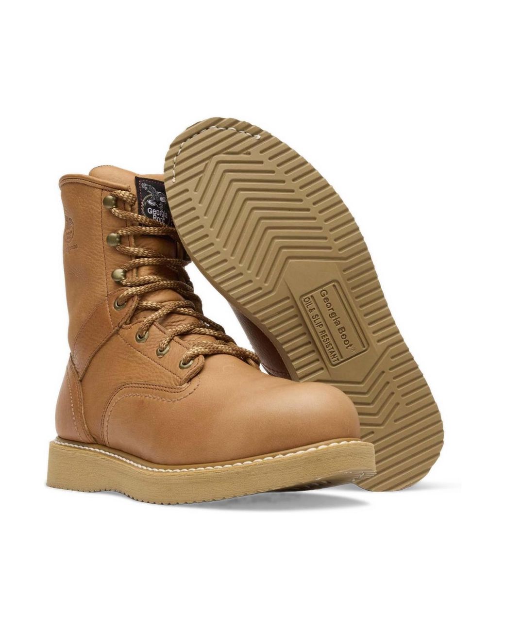 Georgia Boot Brown Wedge Steel Toe Work Boot for men