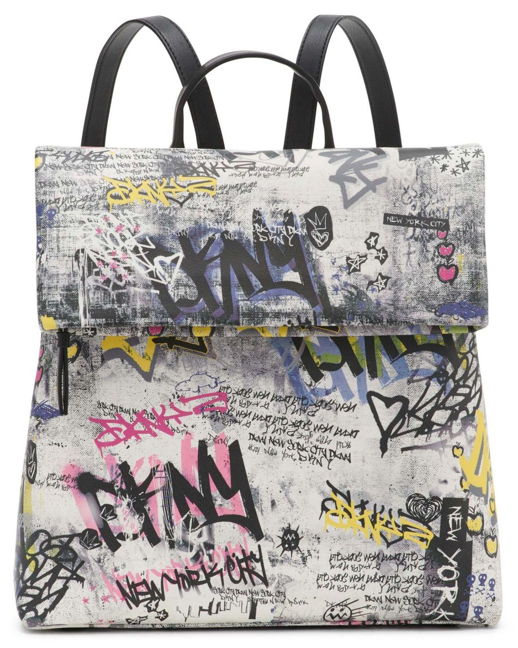 DKNY Tilly Graffiti Foldover Backpack Lyst