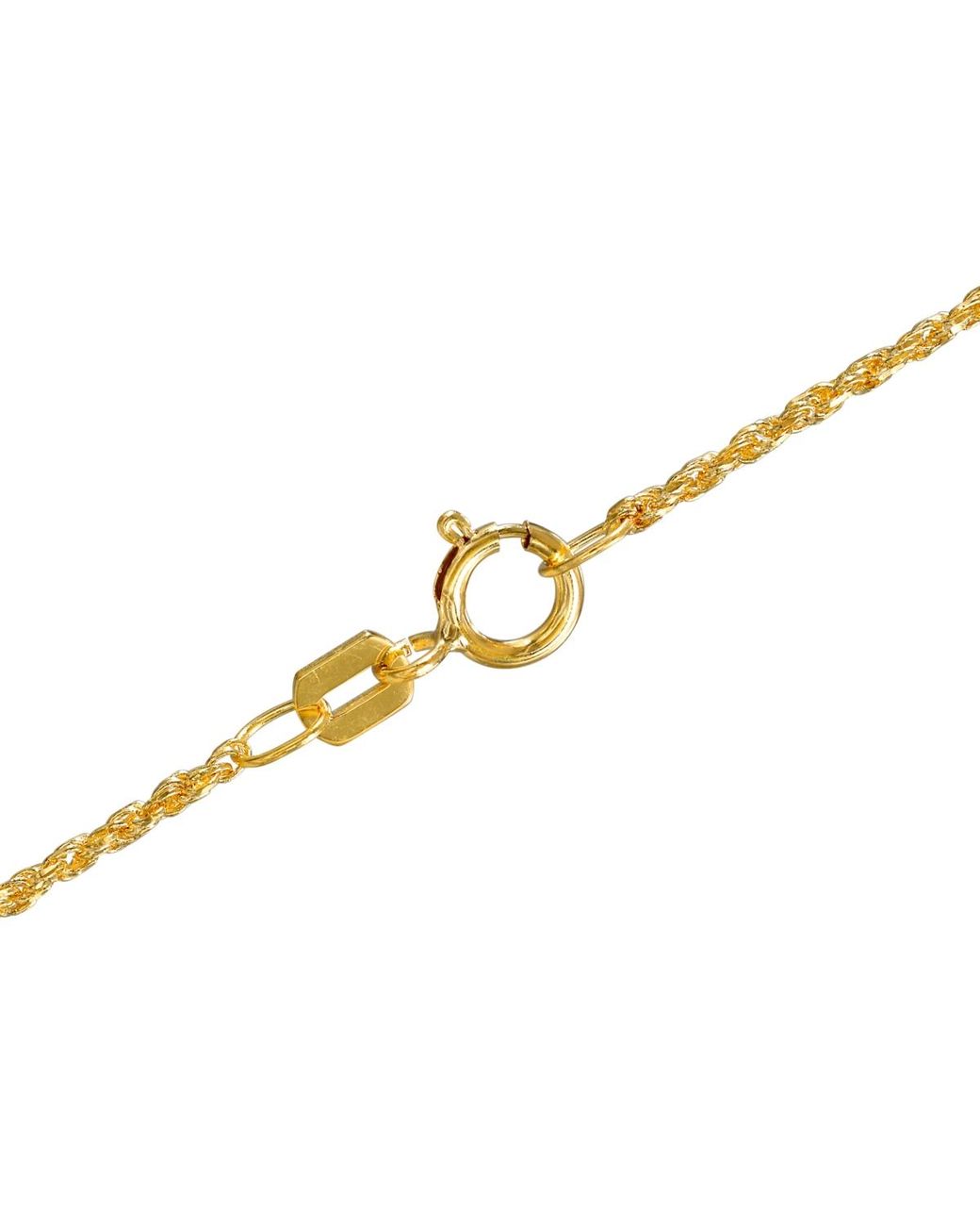 Italian Gold Metallic Macy's Solid Rope Chain 18" Necklace