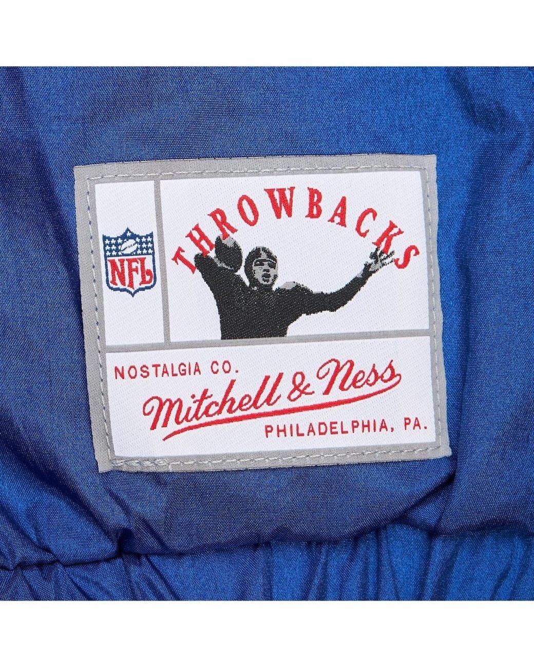 Mitchell & Ness Blue Buffalo Bills Nylon Cropped Full-zip Jacket