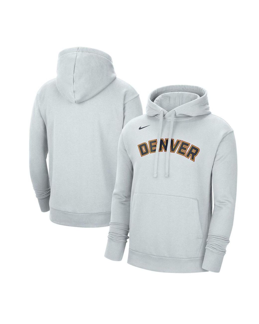Nike Gray Denver Nuggets 2022/23 City Edition Essential Pullover Hoodie ...