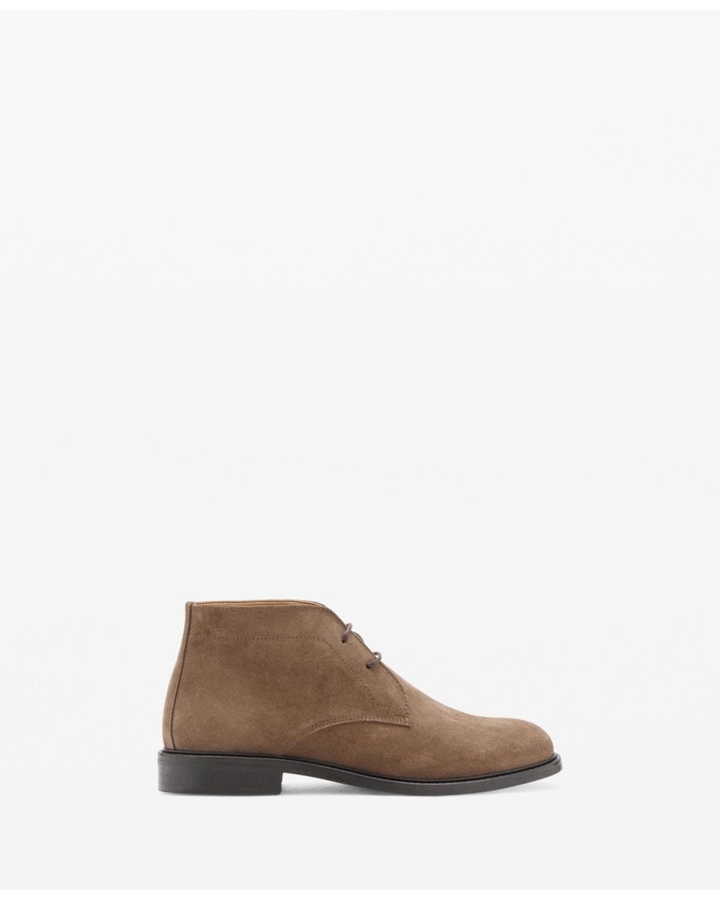Mango Brown Suede Leather Ankle Boots for men