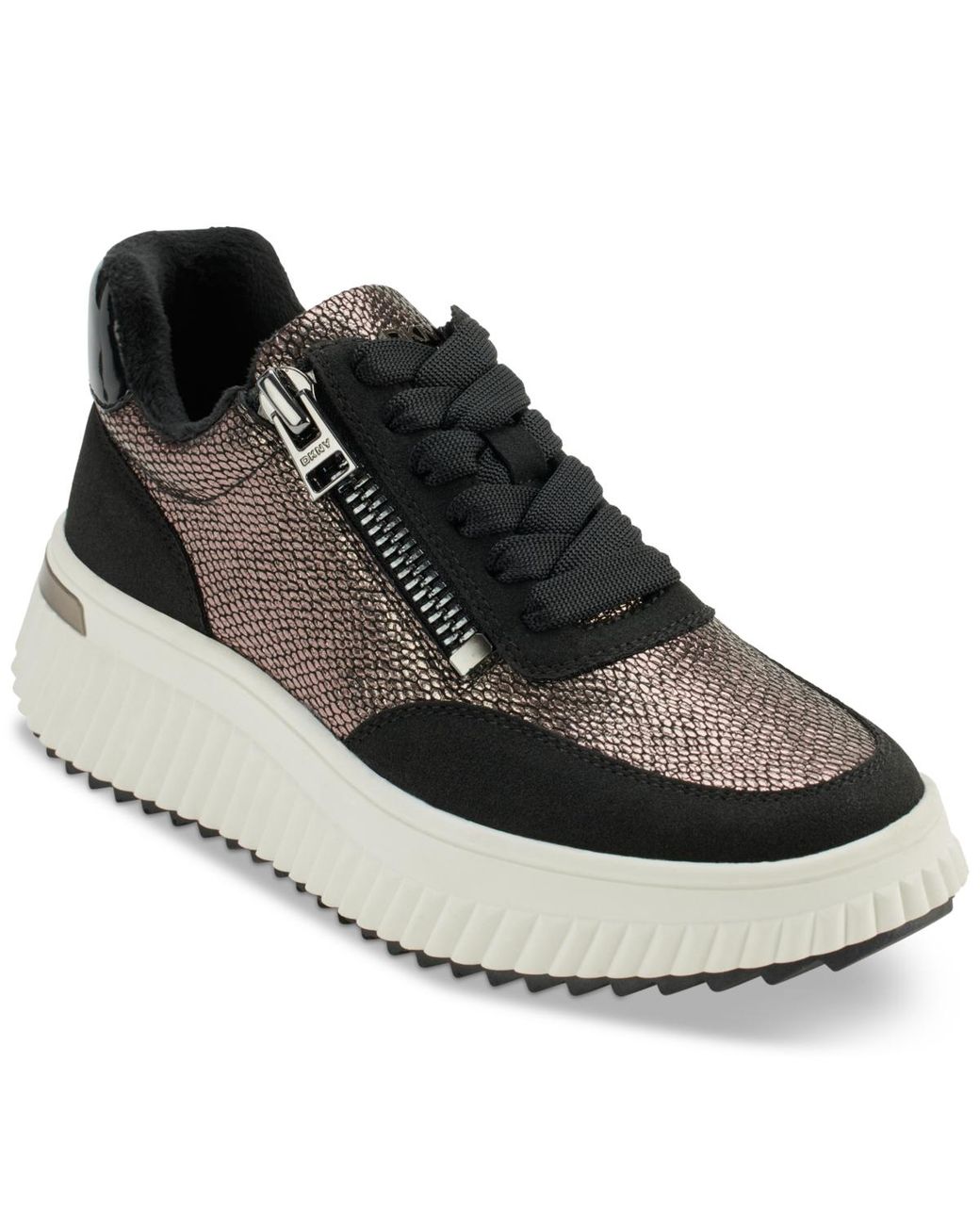 DKNY Black Laurence Zip Sneakers
