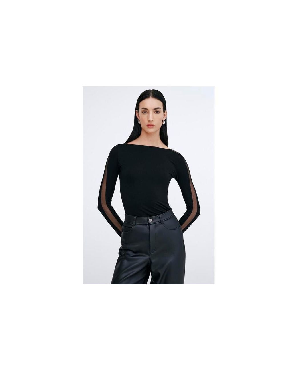 MARCELLA Black Illa Top