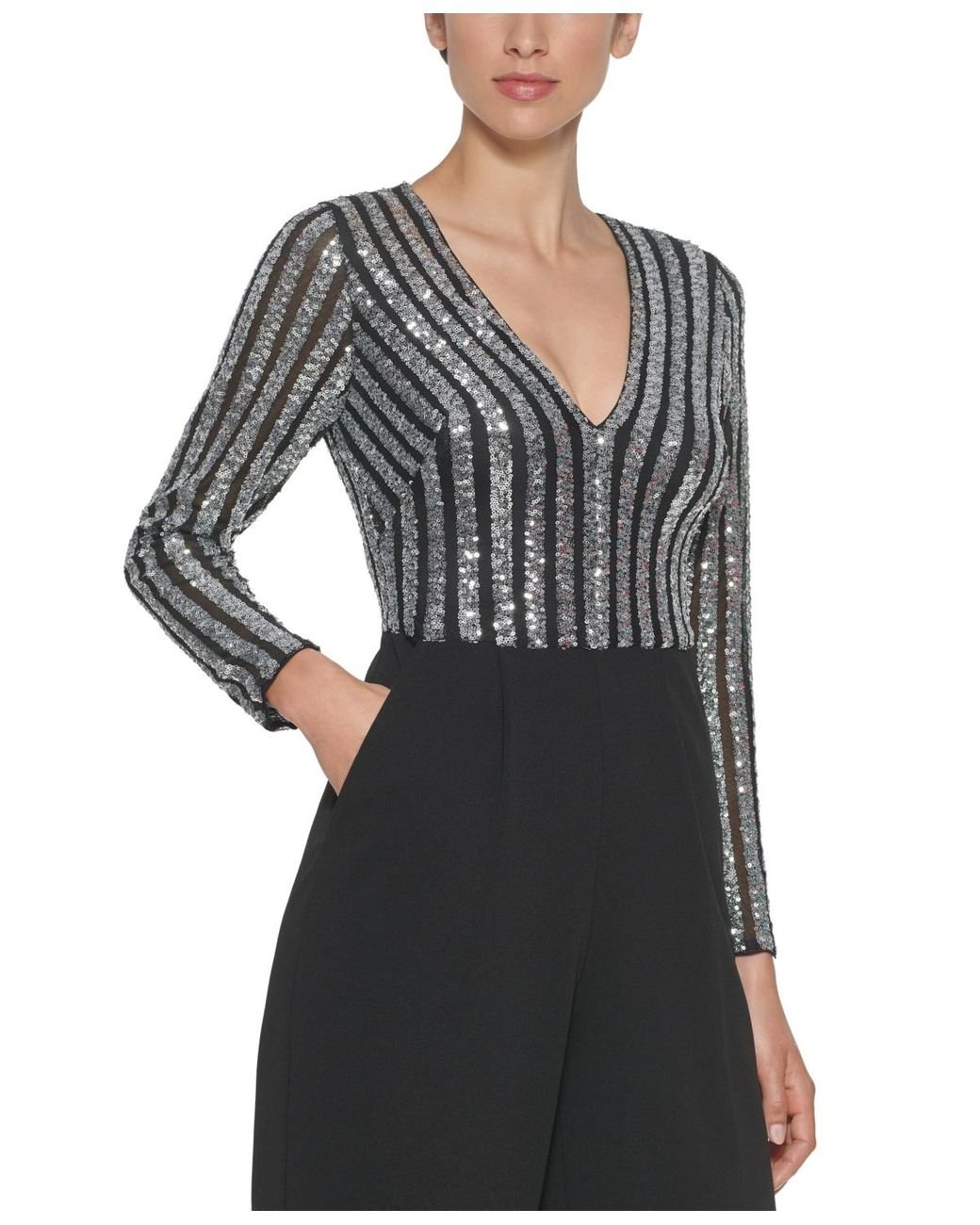 Calvin klein sales striped jumpsuit