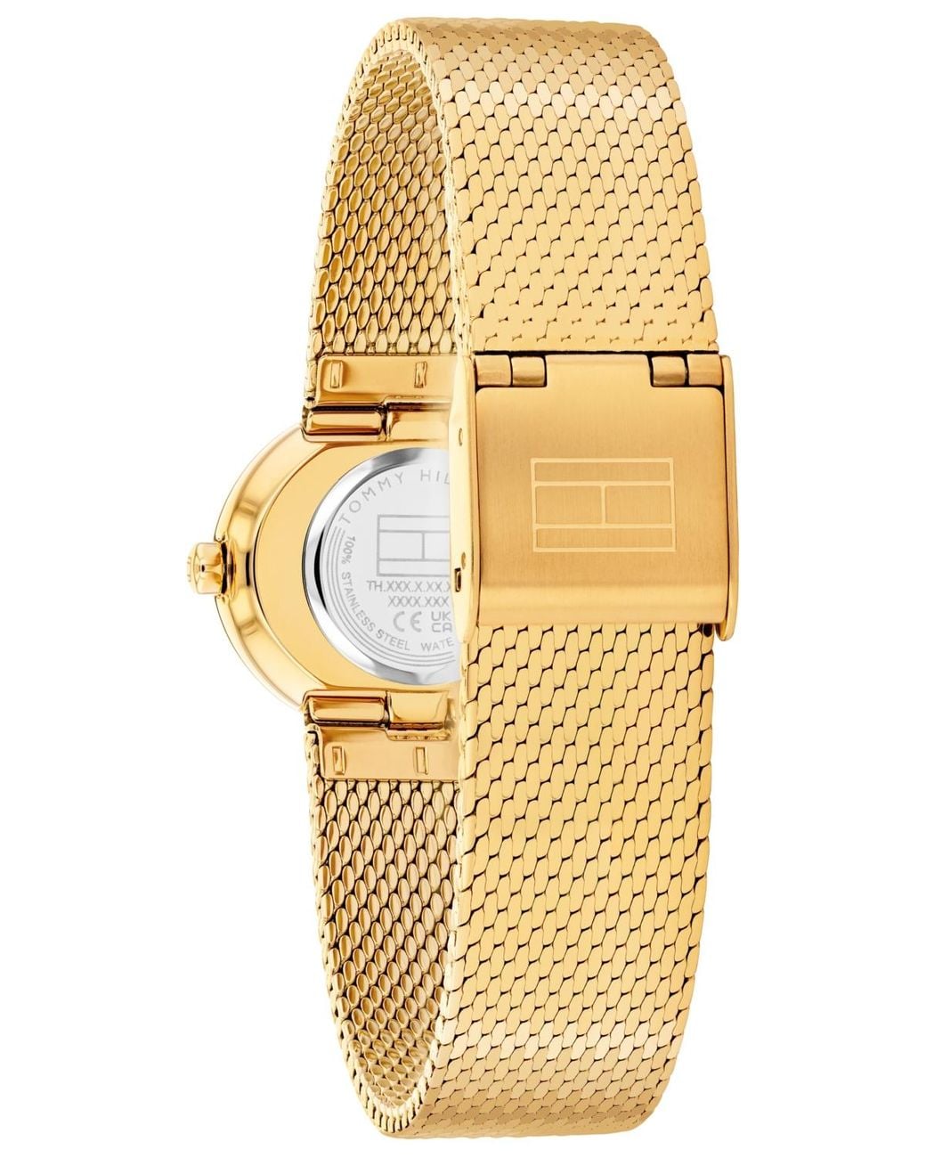 Tommy Hilfiger Metallic Quartz Tone Stainless Steel Mesh Bracelet Watch